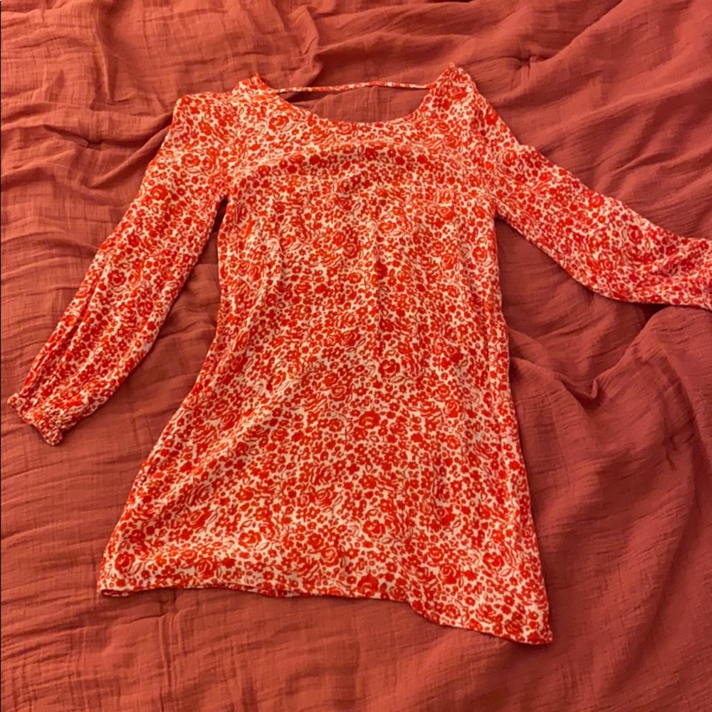 BillaBong Red Floral Swimsuit Coverup Dress